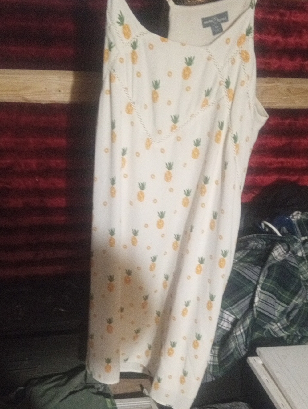 Market & Spruce White Pineapple Print Sleep Chemise